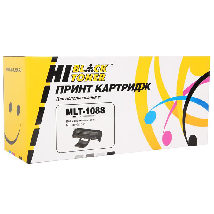 Картридж лазерный Hi-Black HB-MLT-108S (MLT-D108S), черный, 1500 страниц, совместимый, для Samsung ML-1640/1641, ML-2240, с чипом