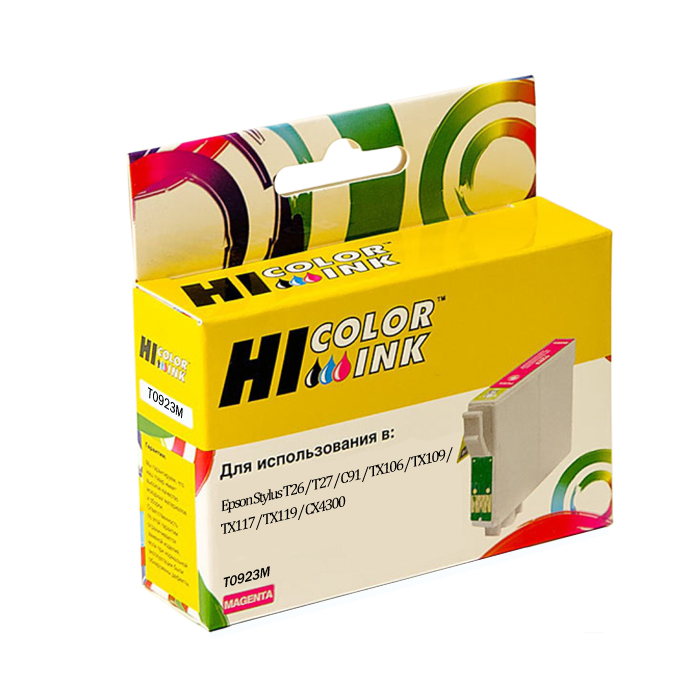 Картридж Hi-Black T09234A10/C13T10834A для Epson Stylus C91/CX4300/T26/TX106/109 Magenta