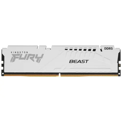 Память DDR5 DIMM 16Gb, 5600MHz, CL40, 1.1V, Kingston, FURY Beast White (KF556C40BW-16) Retail