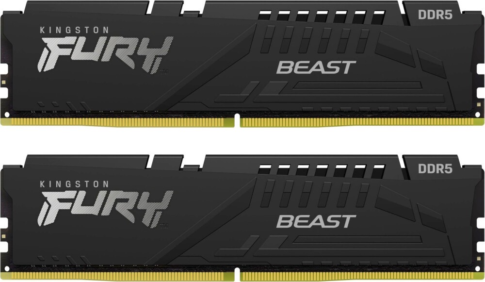 Комплект памяти DDR5 DIMM 32Gb (2x16Gb), 6000MHz, CL30, 1.4V, Kingston FURY Beast Black XMP (KF560C30BBK2-32) Retail