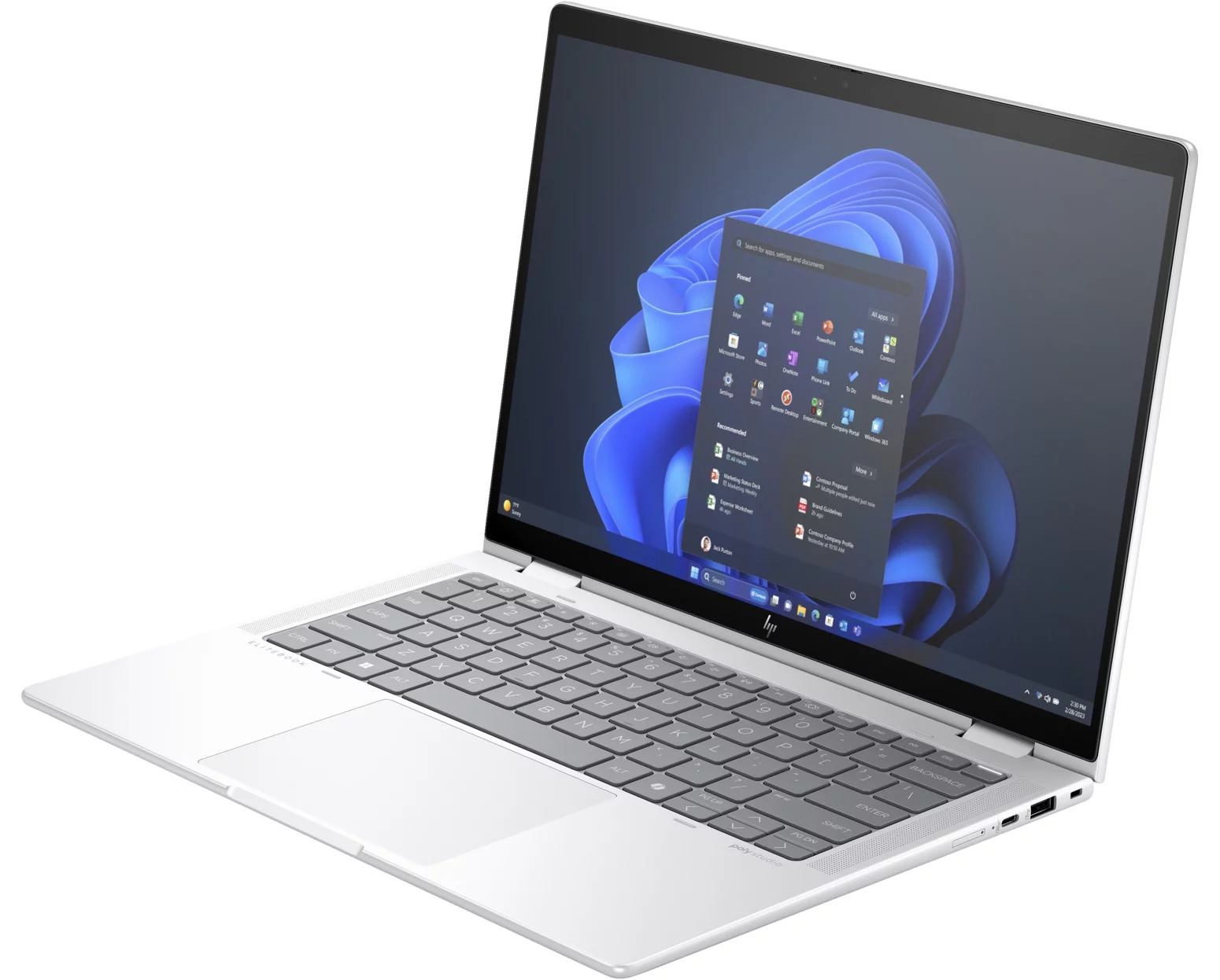Ноутбук HP Elite x360 1040 G11 14 IPS 1920x1200 Touch, Intel Core Ultra 7 155H 1.4 ГГц, 16Gb RAM, 1Tb SSD, W11Pro, серебристый (A26T6EA#BH5)