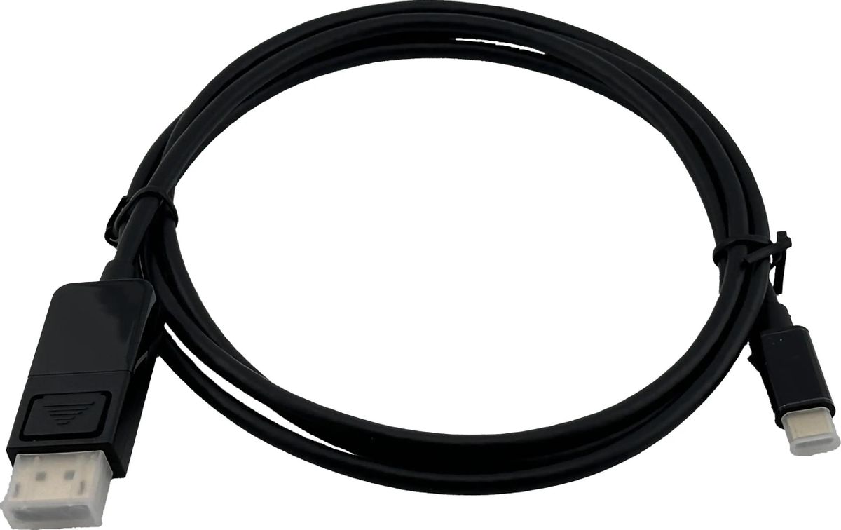Кабель USB 2.0 Type-C(M)-DisplayPort (19M) v1.4, экранированный, 1.5 м, черный Buro (BU-TYPEC-DP-1.5M)