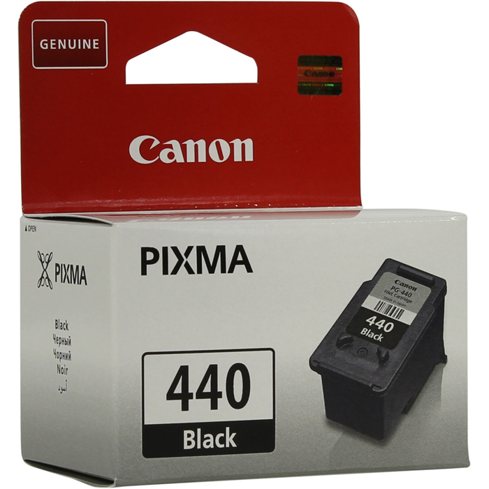 Картридж струйный Canon PG-440 (5219B001), черный, оригинальный, объем 8мл, ресурс 180 страниц, для Canon PIXMA-MG2140 / MG2240 / MG3140 / MG3240 / MG3540 / MG3640 / MG4140 / MG4240 / MX374 / MX394 / MX434 / MX454 / MX474 / MX514 / MX524 / MX534