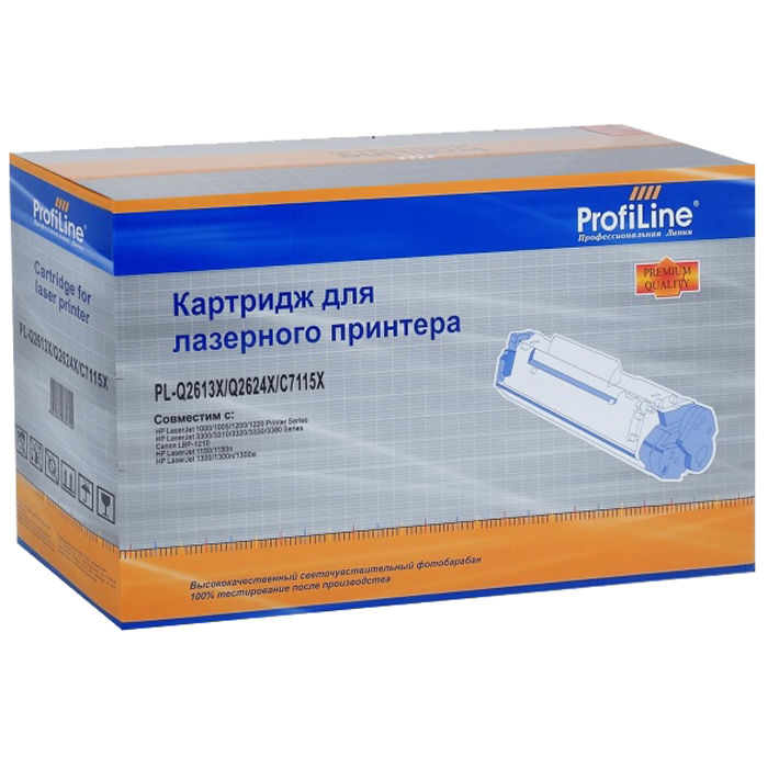 Картридж лазерный ProfiLine PL-Q2613X/Q2624X/C7115X (Q2613X/Q2624X/C7115X), черный, 4000 страниц, совместимый, для LJ 1000/1005/1200/ 1300/1150/1150n/ 1300/1300n/1300xi/ 3300/3310/3320/ 3330/3380 Canon LBP-1210