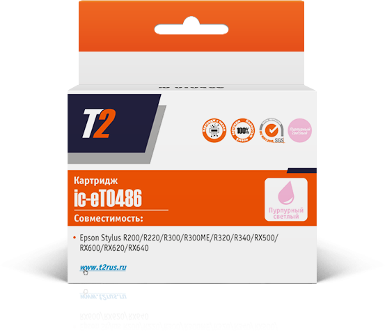 Картридж T2 IC-ET0486 (C13T048640) Light Magenta,с чипом для Epson St Ph R200/300