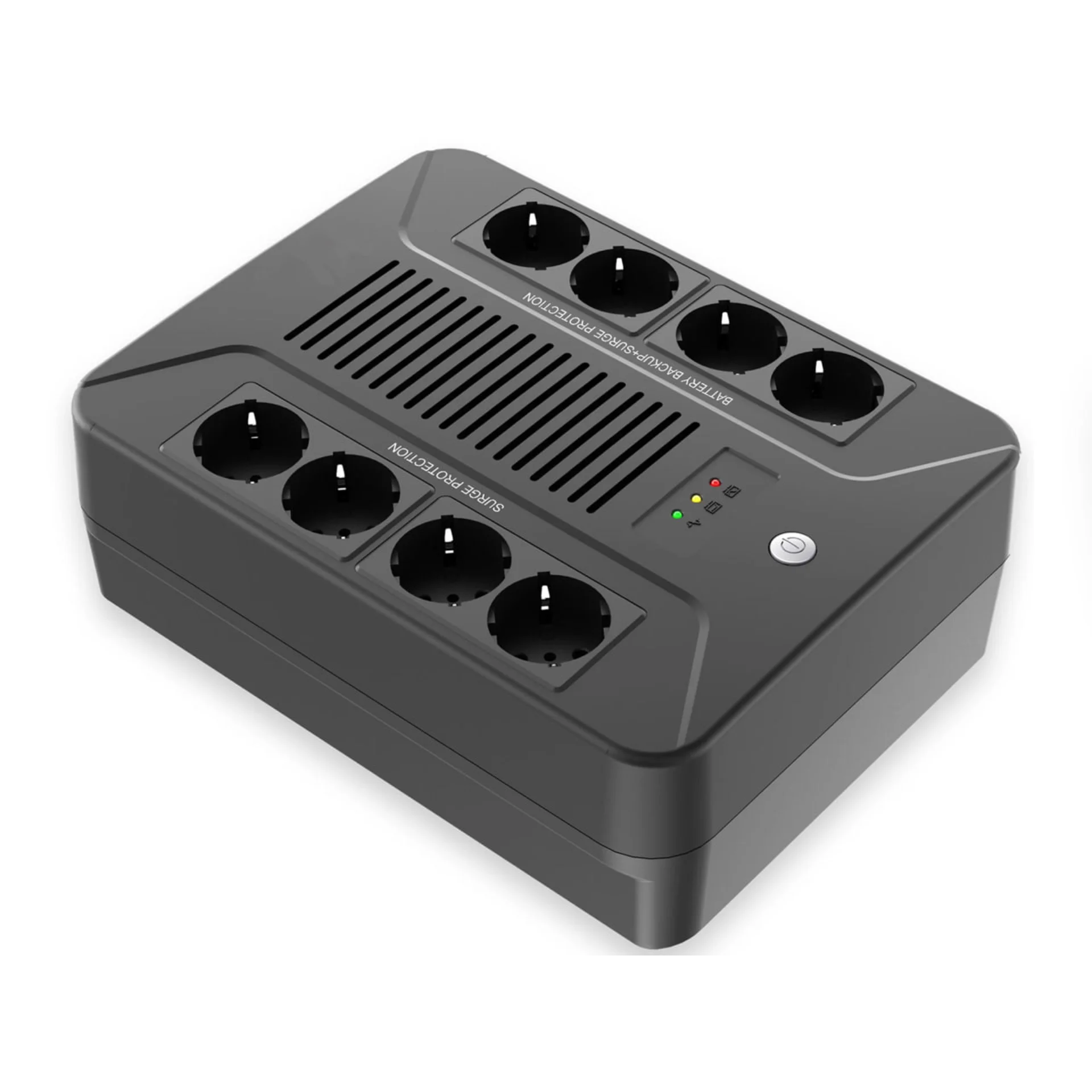 ИБП SNR SNR-UPS-LID-1000-LED-PLUS, 1000 В·А, 600 Вт, EURO, розеток - 8, USB, черный (SNR-UPS-LID-1000-LED-PLUS)