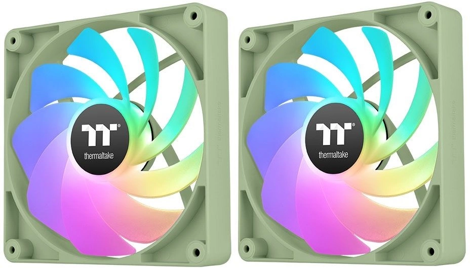 Комплект вентиляторов Thermaltake CT120 Sync Matcha Reverse ARGB, 120 мм, 2000rpm, 31.2 дБ, 4-pin, 2шт, ARGB (CL-F200-PL12MG-A)