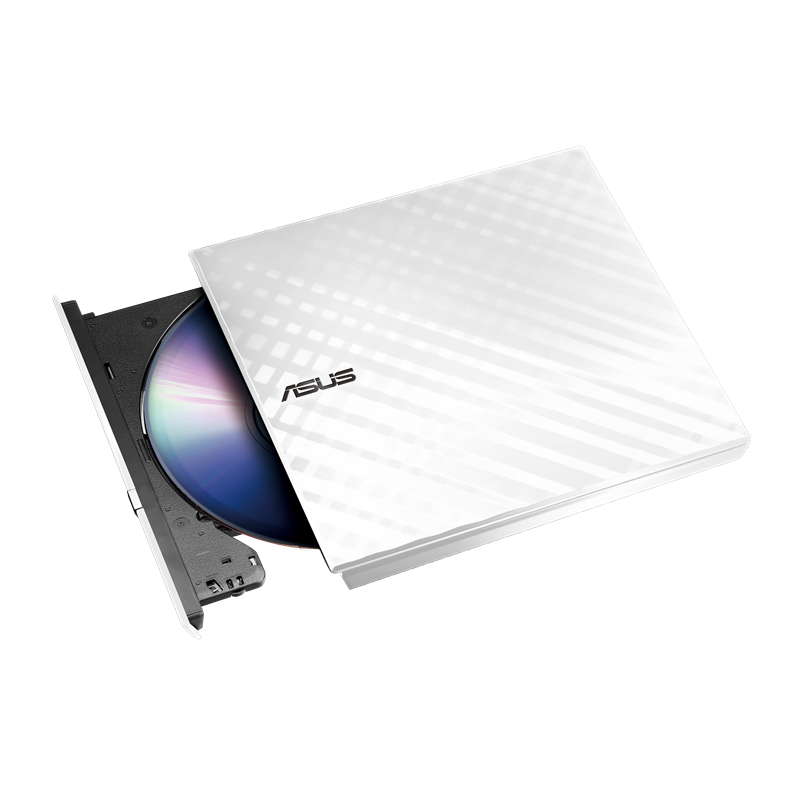 Внешний привод DVD-RW ASUS SDRW-08D2S-U Lite, USB 2.0, белый, Retail (SDRW-08D2S-U LITE/WHT/G/AS)