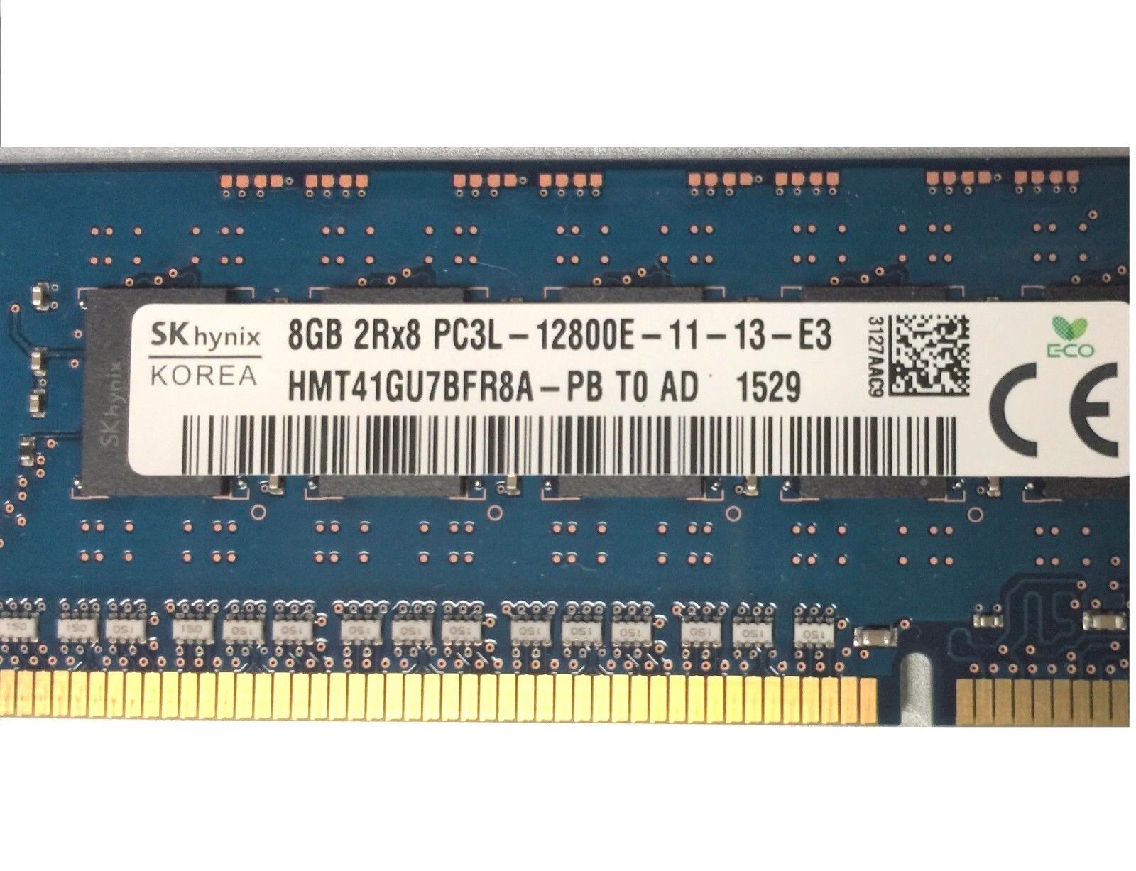 Память DDR3L UDIMM 8Gb, 1600MHz, CL11, 1.35V, Dual Rank, ECC, Hynix (HMT41GU7BFR8A-PB)