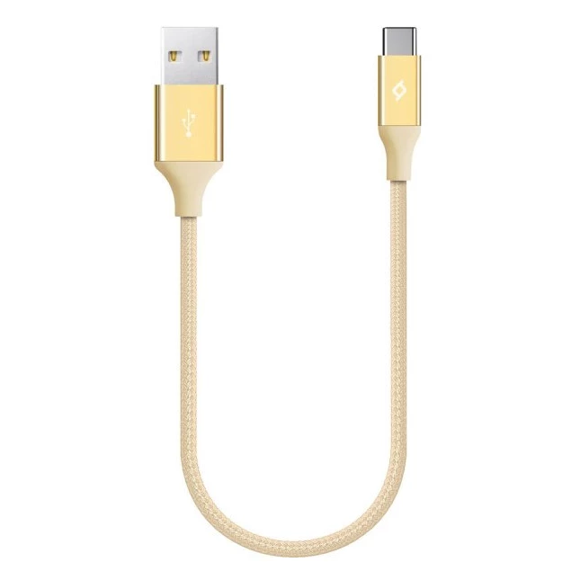 Кабель USB-Micro USB, 30 см, золотистый, TTEC AlumiCable (2DK26A)