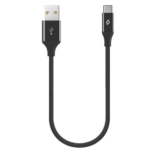 Кабель USB-USB Type-C, 30 см, черный, TTEC AlumiCable (2DK26S)