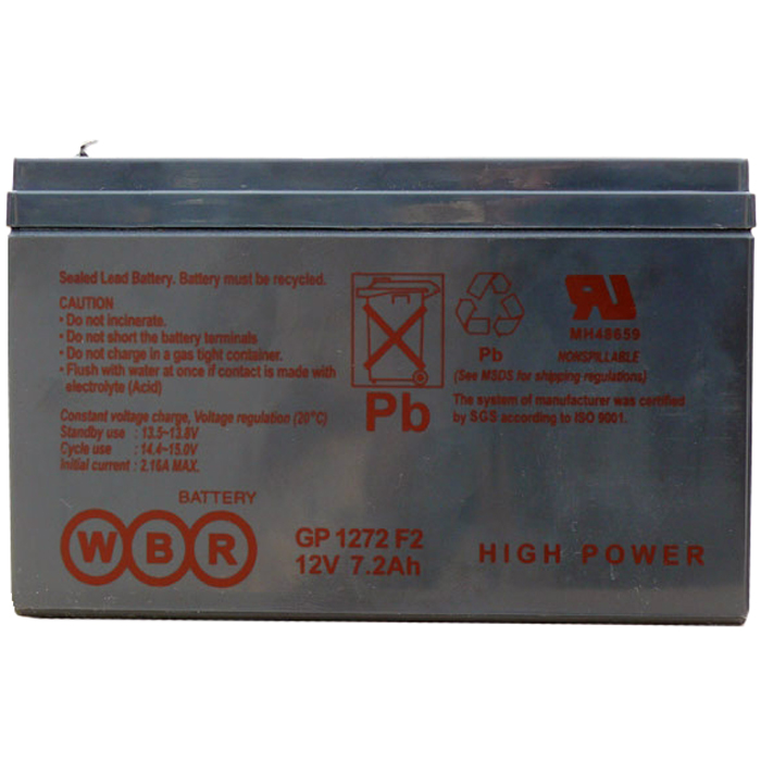 Аккумуляторная батарея для ИБП WBR GP GP1272, 12V, 7.2Ah