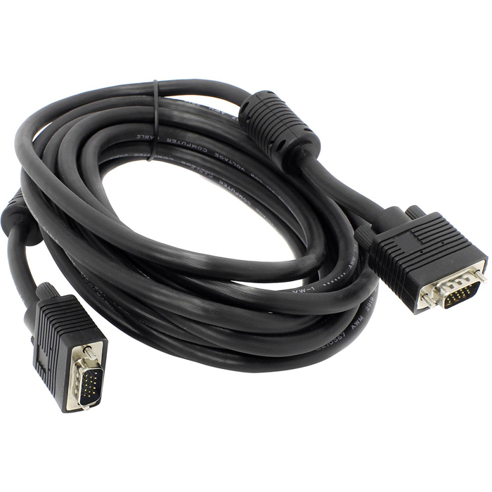 Кабель VGA(15M)-VGA(15M), 15 м, черный Gembird (CC-PPVGA-15M)