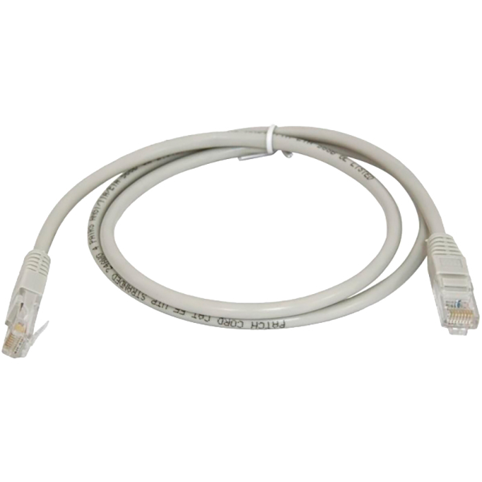 Патч-корд UTP кат.5e, 1м, RJ45-RJ45, белый, LSZH, Hyperline PC-LPM-UTP-RJ45-RJ45-C5e-1M-LSZH-WH (17748)