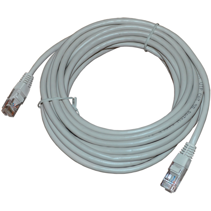 Патч-корд UTP кат.5e, 10м, RJ45-RJ45, серый, CCA, 10 шт., NETLAN (EC-PC4UD55B-100-GY-10)