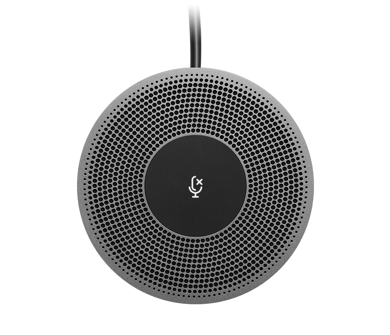 Микрофон проводной Logitech MeetUp, настольный, черный (989-000405)