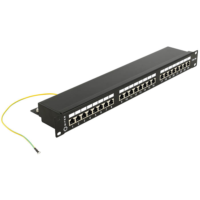 Патч-панель 5bites LY-PP5-30 FTP cat.5e, 24-порта, Krone IDC 19