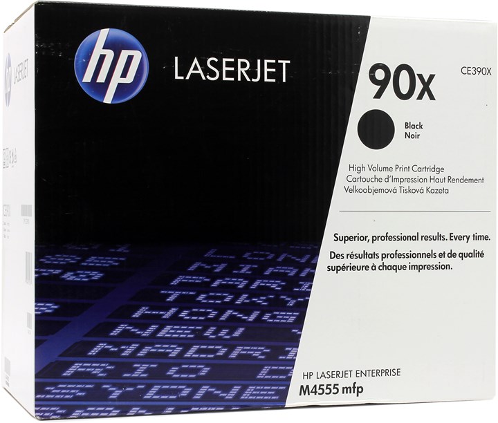 Картридж лазерный HP 90X/CE390X, черный, 24000 страниц, оригинальный для HP LaserJet Enterprise M4555 / M4555f / M4555fskm / M4555h / 600 M601dn / 600 M601n / 600 M602dn / 600 M602n / 600 M602x / 600 M603dn / 600 M603n / 600 M603xh