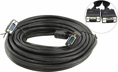 Кабель VGA(15M), ферритовый фильтр, 15 м, черный 5bites (APC-133-150)