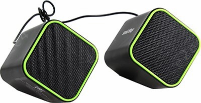 Акустика 2.0 SmartBuy CUTE, 6W, USB, Черный-зеленый (SBA-2580)