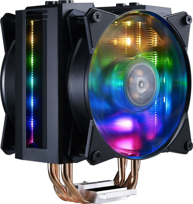 Кулер для процессора COOLERMASTER MasterAir MA410M для Socket/115x/1200/1356/1366/2011/2011-3/2066/AM2/AM2+/AM3/AM3+/FM1/AM4/FM2/FM2+, 120 мм, 1800rpm, 31 дБА, 150 Вт, 4-pin PWM, Al, RGB (MAM-T4PN-218PC-R1)