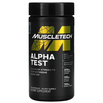 Muscletech Alpha Test, 120 Capsules
