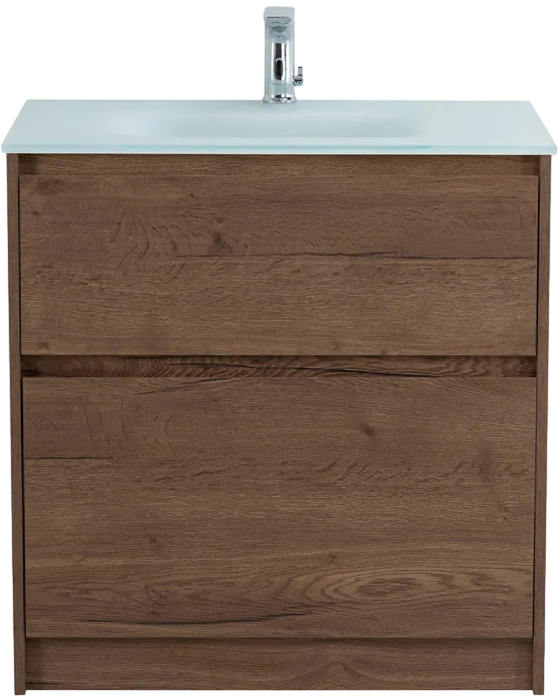 Тумба с раковиной BelBagno Kraft 80 напольная, rovere tabacco, раковина BB810/465-LV-VTR-BL