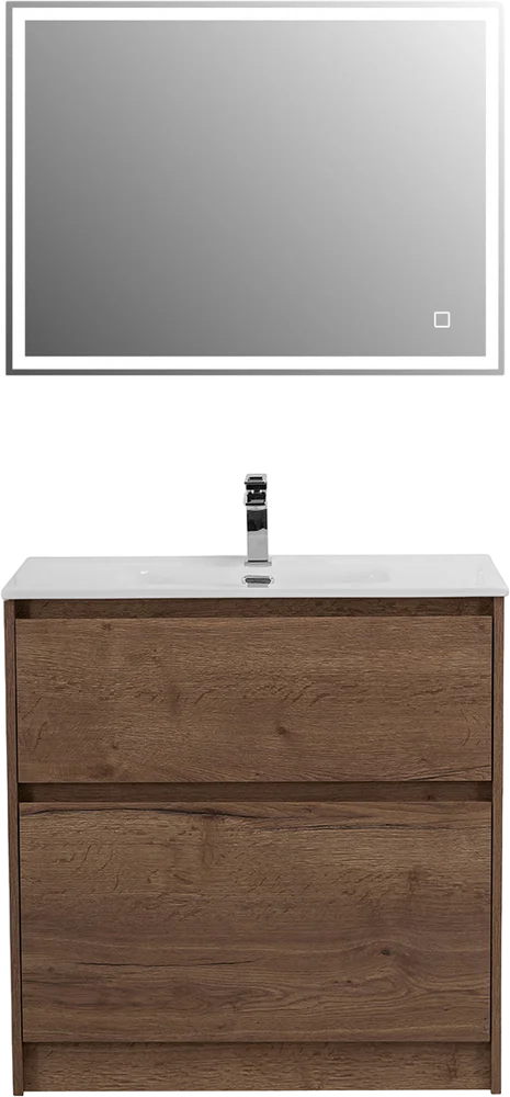 Мебель для ванной BelBagno Kraft 80 напольная, rovere tabacco, раковина BB800ETL