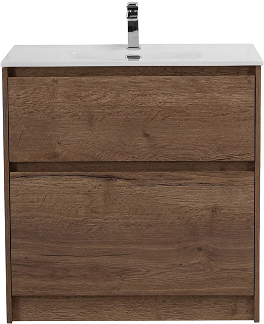 Тумба с раковиной BelBagno Kraft 80 напольная, rovere tabacco, раковина BB800ETL
