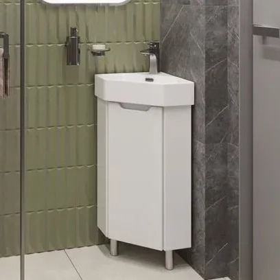 Тумба для комплекта Sanstar Лайн 35 угловая, напольная, белая 399.1-1.4.1.