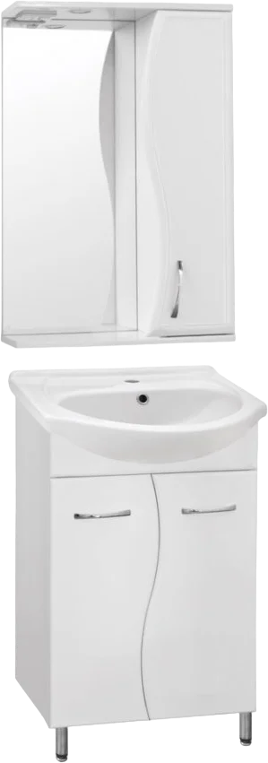 Мебель для ванной Style Line Эко Стандарт №12 50, напольная, белая