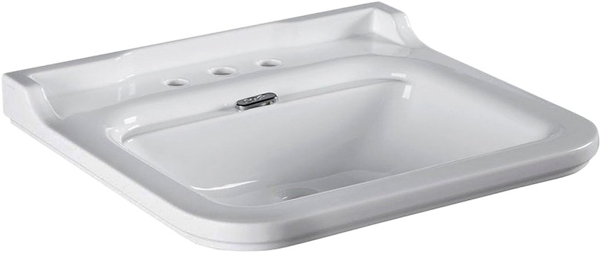  Раковина Kerasan Waldorf 4141 с 3 отверстиями 4141K1bi/cr*3