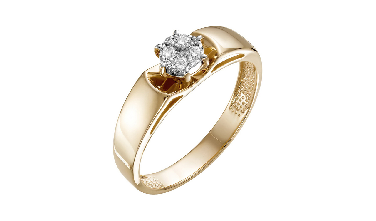 Кольцо золотое Ювелирные традиции с бриллиантами