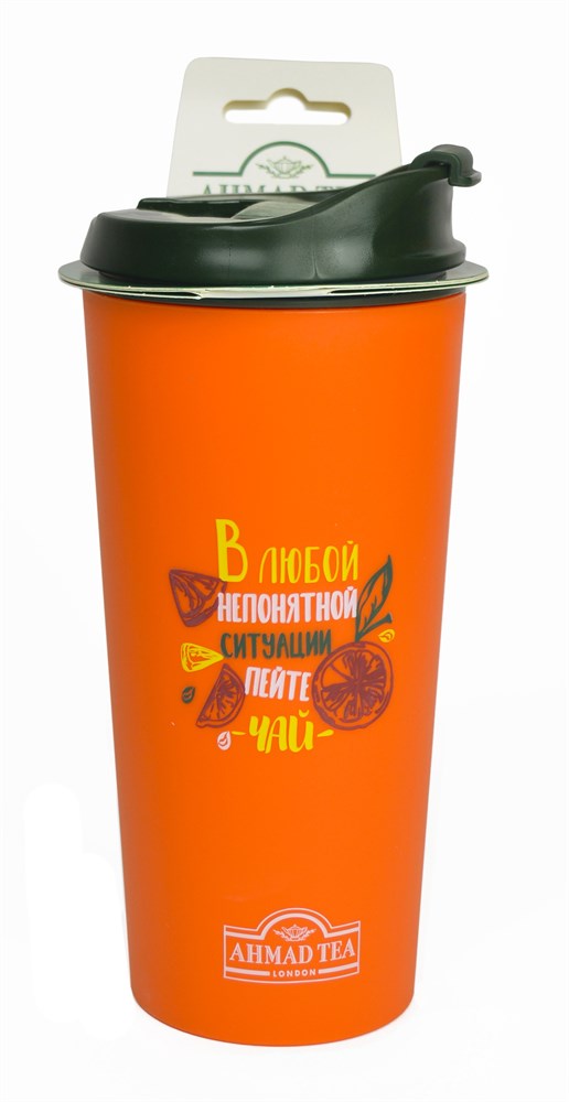 Сувенирная продукция Термокружка Ahmad Tea, 350 мл, цвет оранжевый