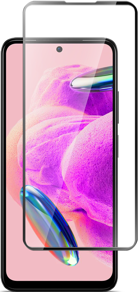 Стекло защитное для Xiaomi Redmi Note 12S Черная рамка