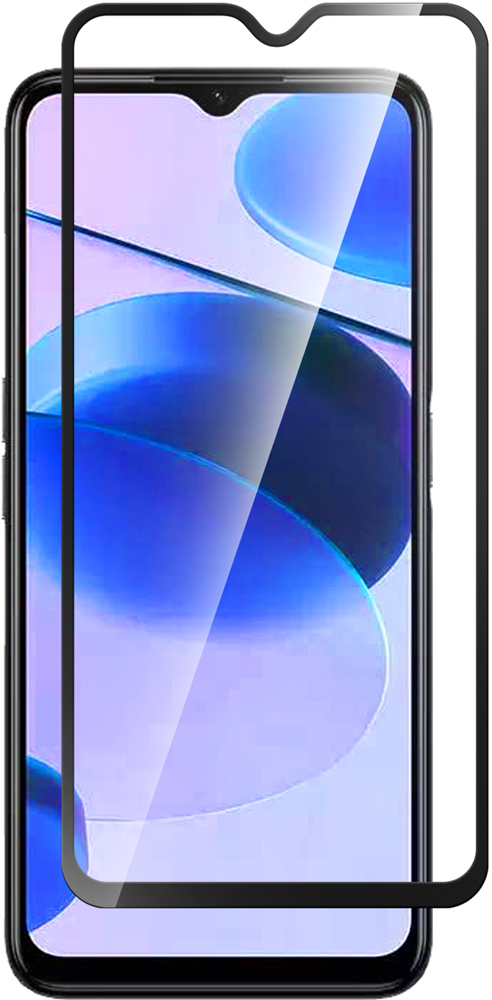 Стекло защитное Realme C33 Черная рамка
