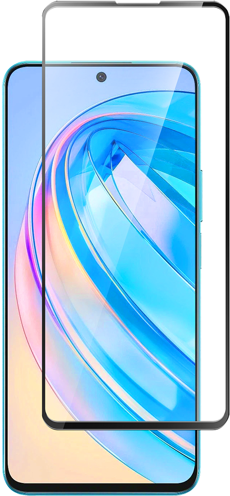 Стекло защитное для Honor X8a Черная рамка