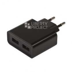 Сетевые зарядные устройства  Sidex Сетевое зарядное устройство 2хUSB, 2А (0L-00032127) (черный) + кабель USB-microUSB  - Сетевое зарядное устройство