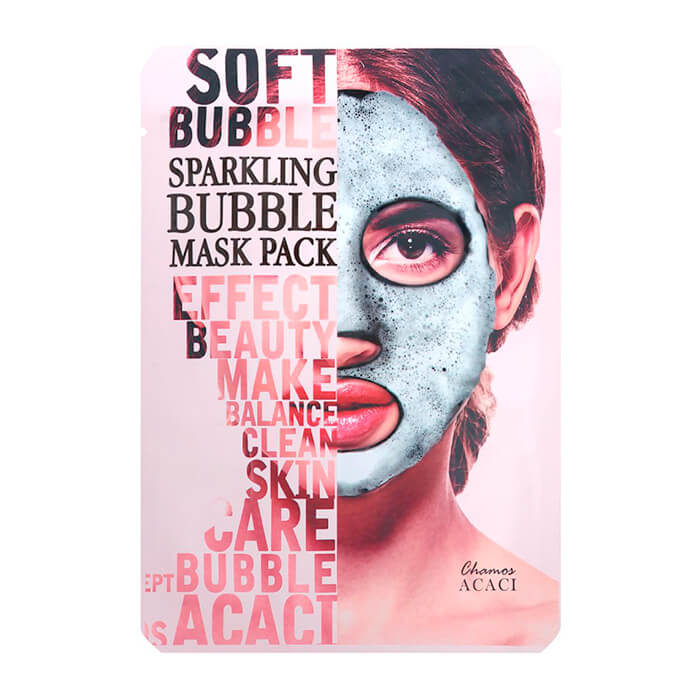 Тканевые  Сифо Кислородная маска Chamos Acaci Soft Bubble Sparkling Mask Pack