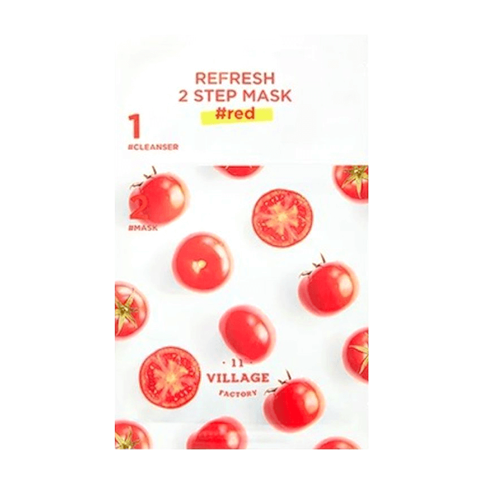 Тканевые  Сифо Двухфазная маска Village 11 Factory Refresh 2-Step Mask Red