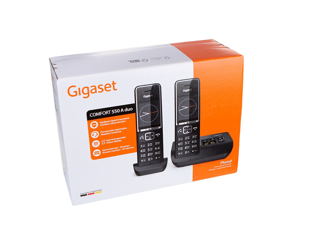  Радиотелефон Gigaset Comfort 550A Duo RUS Black