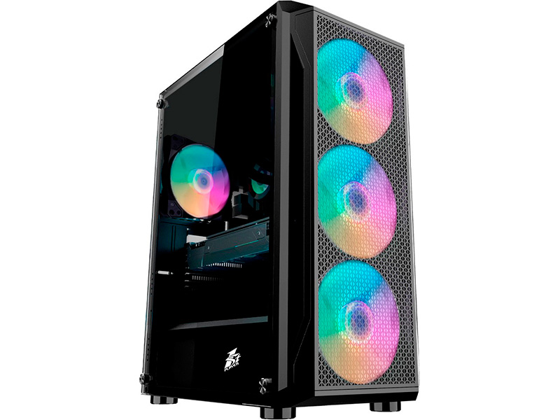   Pleer Корпус 1stPlayer FireBase X5 ATX без БП X5-3G6P-1G6