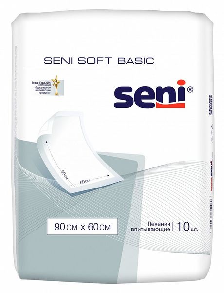 Пеленки впитывающие одноразовые Soft Normal Seni/Сени 90x60cм 10шт