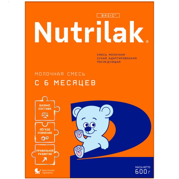 Детское питание Нутрилак 2 смесь молочная сухая адаптированная последующая 600г