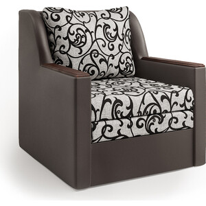 Кресла-кровати  Техпорт Кресло-кровать Шарм-Дизайн Соло экокожа шоколад и узоры