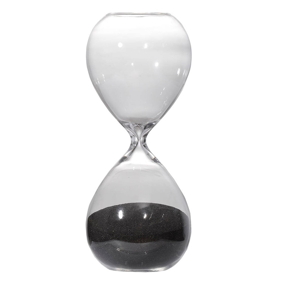  Декоративные песочные часы Glasar черные, 8x8x20 см