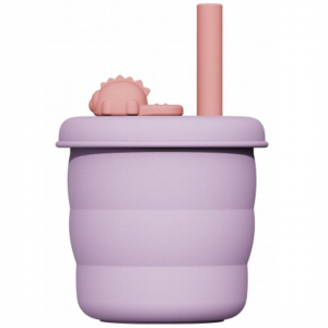 Силиконовый стакан Jordan Judy Silicone Сup Dinosaur 480 ml Violet (KT055)