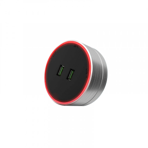 Трековая розетка-адаптер YouSmart Track Power Socket Dual USB 5V 2.1A Silver (GD2)