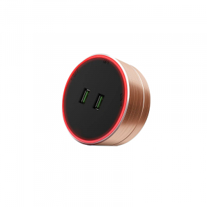 Трековая розетка-адаптер YouSmart Track Power Socket Dual USB 5V 2.1A Gold (GD2)