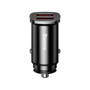 Автомобильное зарядное устройство Xiaomi Baseus Dual Car Charger QC3.0 30W Metal Black (CCALL-DS01)